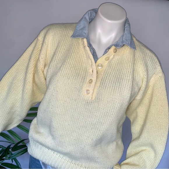 v i n t a g e :: Slouchy Pastel Granny Knit Sweater - Picture 6 of 9
